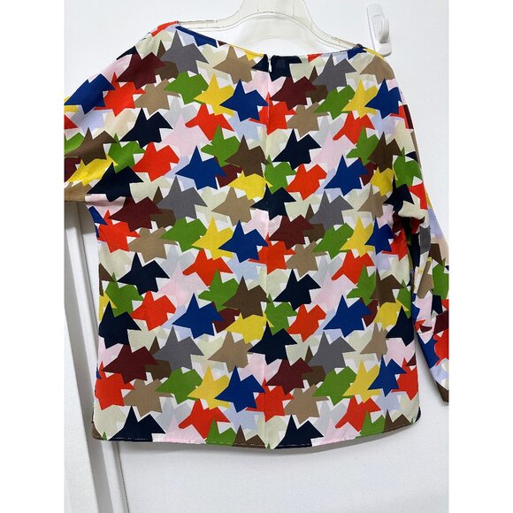 Akris Kinderstern Star Silk Top Rainbow Blouse Oversized Imi Knoebel Geo 12 - Picture 9 of 12